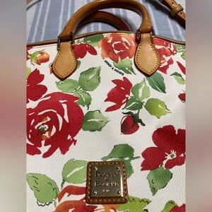Dooney & Bourke floral pebbled leather purse.